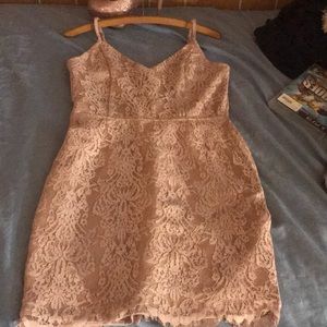 A light pink floral dress
